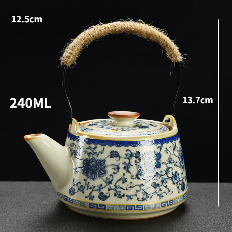 Celadon Ru Kiln Xishi Teapot Set Single Pot Tea Brewer Household High-grade Ceramic Kung Fu Tea Set